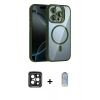 MARSİLYAN™- iPhone 15 Pro Max Kılıf Yadigar Asil Koleksiyonu - Siyah Joko Magic 5D Cam + PVD Metal Kamera Lens - SH