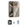 MARSİLYAN™- iPhone 15 Pro Max Kılıf Yadigar Asil Koleksiyonu - Siyah Joko Magic 5D Cam + PVD Metal Kamera Lens - TU