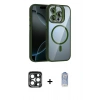 MARSİLYAN™- iPhone 15 Pro Max Kılıf Yadigar Asil Koleksiyonu - Siyah Joko Magic 5D Cam + PVD Metal Kamera Lens - LT