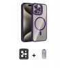 MARSİLYAN™- iPhone 15 Pro Max Kılıf Yadigar Asil Koleksiyonu - Siyah Joko Magic 5D Cam + PVD Metal Kamera Lens - SH