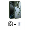 MARSİLYAN™- iPhone 15 Pro Max Kılıf Yadigar Asil Koleksiyonu - Siyah Joko Magic 5D Cam + PVD Metal Kamera Lens - GS