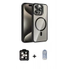 MARSİLYAN™- iPhone 15 Pro Max Kılıf Yadigar Asil Koleksiyonu - Siyah Joko Magic 5D Cam + PVD Metal Kamera Lens - TU