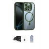 MARSİLYAN™- iPhone 15 Pro Max Kılıf Yadigar Asil Koleksiyonu - Siyah Joko Magic 5D Cam + Raze Metal Kamera Lens - GS