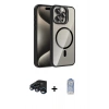 MARSİLYAN™- iPhone 15 Pro Max Kılıf Yadigar Asil Koleksiyonu - Siyah Joko Magic 5D Cam + Raze Metal Kamera Lens - LT