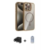 MARSİLYAN™- iPhone 15 Pro Max Kılıf Yadigar Asil Koleksiyonu - Siyah Joko Magic 5D Cam + Raze Metal Kamera Lens - SH