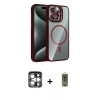 MARSİLYAN™- iPhone 15 Pro Max Kılıf Yadigar Asil Koleksiyonu - Siyah Joko Magic 5D Hayalet Cam + PVD Metal Kamera Lens - GS