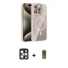 MARSİLYAN™- iPhone 15 Pro Max Kılıf Yadigar Asil Koleksiyonu - Siyah Joko Magic 5D Hayalet Cam + PVD Metal Kamera Lens - LT