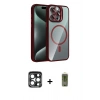 MARSİLYAN™- iPhone 15 Pro Max Kılıf Yadigar Asil Koleksiyonu - Siyah Joko Magic 5D Hayalet Cam + PVD Metal Kamera Lens - LT