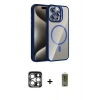 MARSİLYAN™- iPhone 15 Pro Max Kılıf Yadigar Asil Koleksiyonu - Siyah Joko Magic 5D Hayalet Cam + PVD Metal Kamera Lens - GS
