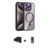 MARSİLYAN™- iPhone 15 Pro Max Kılıf Yadigar Asil Koleksiyonu - Siyah Joko Magic 5D Hayalet Cam + Raze Metal Kamera Lens - LT