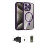 MARSİLYAN™- iPhone 15 Pro Max Kılıf Yadigar Asil Koleksiyonu - Siyah Joko Magic 5D Hayalet Cam + Raze Metal Kamera Lens - TMGI
