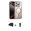 MARSİLYAN™- iPhone 15 Pro Max Kılıf Yadigar Asil Koleksiyonu - Siyah Joko Magic 5D Hayalet Cam + Raze Metal Kamera Lens - LT