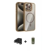 MARSİLYAN™- iPhone 15 Pro Max Kılıf Yadigar Asil Koleksiyonu - Siyah Joko Magic 5D Hayalet Cam + Raze Metal Kamera Lens - TMGI