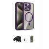 MARSİLYAN™- iPhone 15 Pro Max Kılıf Yadigar Asil Koleksiyonu - Siyah Joko Magic 5D Hayalet Cam + Raze Metal Kamera Lens - SH