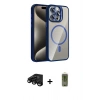 MARSİLYAN™- iPhone 15 Pro Max Kılıf Yadigar Asil Koleksiyonu - Siyah Joko Magic 5D Hayalet Cam + Raze Metal Kamera Lens - SH