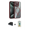 MARSİLYAN™- iPhone 15 Pro Max Kılıf Yadigar Asil Koleksiyonu - Siyah Polymer Nano Ekran Koruyucu + Raze Metal Kamera Lens - LT