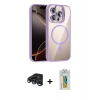MARSİLYAN™- iPhone 15 Pro Max Kılıf Yadigar Asil Koleksiyonu - Siyah Polymer Nano Ekran Koruyucu + Raze Metal Kamera Lens - LT