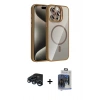 MARSİLYAN™- iPhone 15 Pro Max Kılıf Yadigar Asil Koleksiyonu - Siyah Vanessa Magic Cam + Raze Metal Kamera Lens - LT