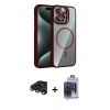 MARSİLYAN™- iPhone 15 Pro Max Kılıf Yadigar Asil Koleksiyonu - Siyah Vanessa Magic Cam + Raze Metal Kamera Lens - LT