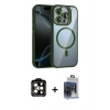 MARSİLYAN™- iPhone 15 Pro Max Kılıf Yadigar Asil Koleksiyonu - Siyah Vanessa Magic Cam + PVD Metal Kamera Lens - TU