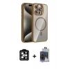 MARSİLYAN™- iPhone 15 Pro Max Kılıf Yadigar Asil Koleksiyonu - Siyah Vanessa Magic Cam + PVD Metal Kamera Lens - TU