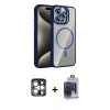 MARSİLYAN™- iPhone 15 Pro Max Kılıf Yadigar Asil Koleksiyonu - Siyah Vanessa Magic Cam + PVD Metal Kamera Lens - GS