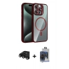 MARSİLYAN™- iPhone 15 Pro Max Kılıf Yadigar Asil Koleksiyonu - Siyah Vanessa Magic Cam + Raze Metal Kamera Lens - SH