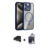 MARSİLYAN™- iPhone 15 Pro Max Kılıf Yadigar Asil Koleksiyonu - Siyah Vanessa Magic Cam + Raze Metal Kamera Lens - GS