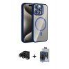 MARSİLYAN™- iPhone 15 Pro Max Kılıf Yadigar Asil Koleksiyonu - Siyah Vanessa Magic Cam + Raze Metal Kamera Lens - SH