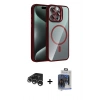 MARSİLYAN™- iPhone 15 Pro Max Kılıf Yadigar Asil Koleksiyonu - Siyah Vanessa Magic Cam + Raze Metal Kamera Lens - GS