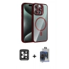 MARSİLYAN™- iPhone 15 Pro Max Kılıf Yadigar Asil Koleksiyonu - Siyah Vanessa Magic Cam + PVD Metal Kamera Lens - SH
