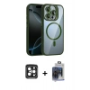 MARSİLYAN™- iPhone 15 Pro Max Kılıf Yadigar Asil Koleksiyonu - Siyah Vanessa Magic Cam + PVD Metal Kamera Lens - SH