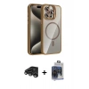 MARSİLYAN™- iPhone 15 Pro Max Kılıf Yadigar Asil Koleksiyonu - Siyah Vanessa Magic Cam + Raze Metal Kamera Lens - TMGI