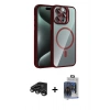 MARSİLYAN™- iPhone 15 Pro Max Kılıf Yadigar Asil Koleksiyonu - Siyah Vanessa Magic Cam + Raze Metal Kamera Lens - TMGI