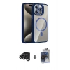 MARSİLYAN™- iPhone 15 Pro Max Kılıf Yadigar Asil Koleksiyonu - Siyah Vanessa Magic Cam + Raze Metal Kamera Lens - TMGI