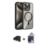 MARSİLYAN™- iPhone 15 Pro Max Kılıf Yadigar Asil Koleksiyonu - Siyah Vanessa Magic Cam + Raze Metal Kamera Lens - TMGI