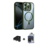 MARSİLYAN™- iPhone 15 Pro Max Kılıf Yadigar Asil Koleksiyonu - Siyah Vanessa Magic Cam + Raze Metal Kamera Lens - TMGI