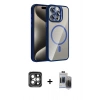 MARSİLYAN™- iPhone 15 Pro Max Kılıf Yadigar Asil Koleksiyonu - Siyah Vanessa Magic Hayalet Cam + PVD Metal Kamera Lens - GI