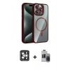 MARSİLYAN™- iPhone 15 Pro Max Kılıf Yadigar Asil Koleksiyonu - Siyah Vanessa Magic Hayalet Cam + PVD Metal Kamera Lens - GI