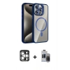 MARSİLYAN™- iPhone 15 Pro Max Kılıf Yadigar Asil Koleksiyonu - Siyah Vanessa Magic Hayalet Cam + PVD Metal Kamera Lens - GS