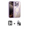 MARSİLYAN™- iPhone 15 Pro Max Kılıf Yadigar Asil Koleksiyonu - Siyah Vanessa Magic Hayalet Cam + PVD Metal Kamera Lens - GS