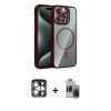 MARSİLYAN™- iPhone 15 Pro Max Kılıf Yadigar Asil Koleksiyonu - Siyah Vanessa Magic Hayalet Cam + PVD Metal Kamera Lens - GS