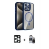 MARSİLYAN™- iPhone 15 Pro Max Kılıf Yadigar Asil Koleksiyonu - Siyah Vanessa Magic Hayalet Cam + PVD Metal Kamera Lens - LT
