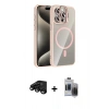 MARSİLYAN™- iPhone 15 Pro Max Kılıf Yadigar Asil Koleksiyonu - Siyah Vanessa Magic Hayalet Cam + Raze Metal Kamera Lens - SH