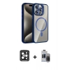MARSİLYAN™- iPhone 15 Pro Max Kılıf Yadigar Asil Koleksiyonu - Siyah Vanessa Magic Hayalet Cam + PVD Metal Kamera Lens - SH
