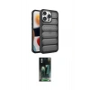MARSİLYAN™- iPhone 15 Pro Max Kılıf Yadigar Doku Özel Seri - Şeffaf 360 Full Body Arka Koruyucu