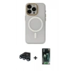 MARSİLYAN™- iPhone 15 Pro Max Kılıf Yadigar Işık - Şeffaf 360 Full Body Arka Koruyucu + Raze Metal Kamera Lens - LT