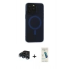 MARSİLYAN™- iPhone 15 Pro Max Kılıf Yadigar Işık - Şeffaf Pasifik Cam Ekran Koruyucu + Raze Metal Kamera Lens - LT