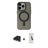 MARSİLYAN™- iPhone 15 Pro Max Kılıf Yadigar Işık - Şeffaf Pasifik Cam Ekran Koruyucu + Raze Metal Kamera Lens - TMGI