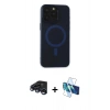 MARSİLYAN™- iPhone 15 Pro Max Kılıf Yadigar Işık - Siyah 3D Antistatik Seramik Nano Ekran Koruyucu + Raze Metal Kamera Lens - LT